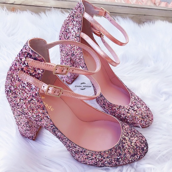 ✨Kate Spade Baneera Pink Glitter Heels✨ - Picture 4 of 8
